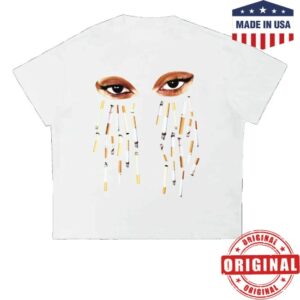 kenny Sadboimusic Merch Store Cig Tears Shirt White