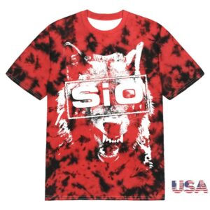kenny Set It Off Merch Red Tie Dye Wolf Tee