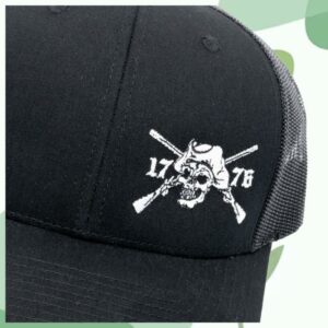 kenny Sons Of Liberty Gun Works Merch Shop Black Structured Hat White Angry Patriot Logor