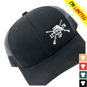 kenny Sons Of Liberty Gun Works Merch Shop Black Structured Hat White Angry Patriot Logos