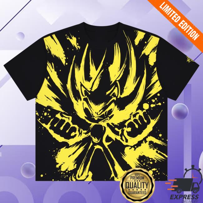 kenny Steady Hands Merch Store Sonic Super Sonic Front Print Tee kenny Steady Hands Merch Store Sonic Super Sonic Front Print Tee