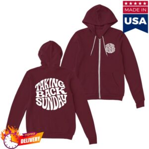 kenny Taking Back Sunday Store Taking Back Sunday Wavy Zip Hooded Sweatshirt1