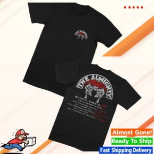 kenny The Almighty Official Merch Blood Fire Five Tour T Shirt B Blacke