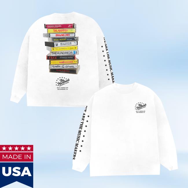 kenny The Hundreds Merch Store Cassette Ls T Shirt Whiteaa kenny The Hundreds Merch Store Cassette Ls T Shirt Whiteaa