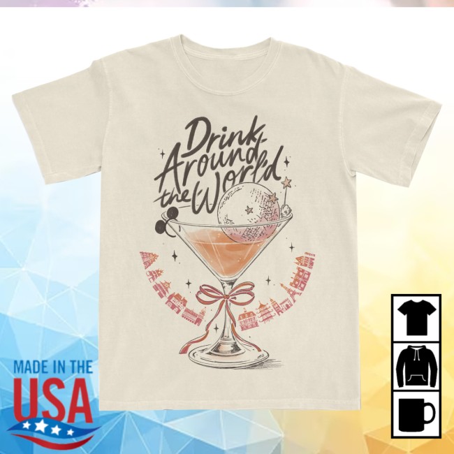 kenny The Lost Bros Merch Drink Around The World Tee Martini Variant kenny The Lost Bros Merch Drink Around The World Tee Martini Variant
