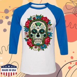 kenny The Mavericks Merch Store Flower Skull Raglan