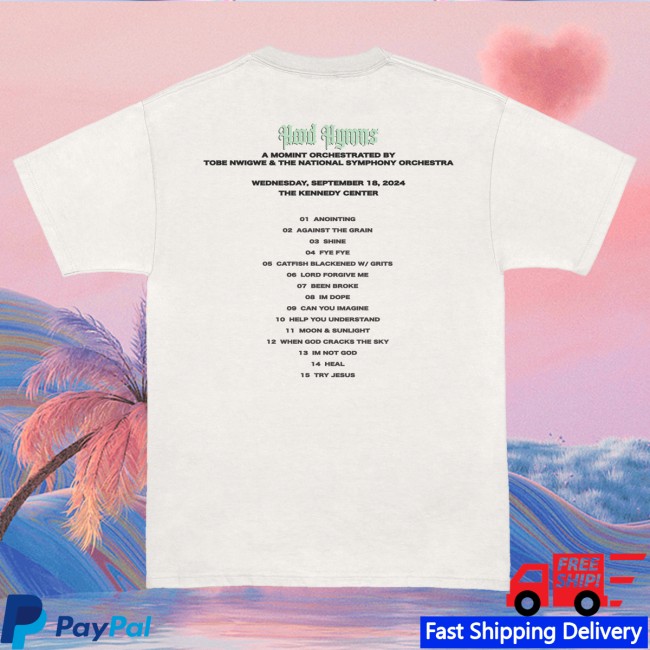 kenny Tobe Nwigwe Merch Hood Hymns X Orchestra Show Commemorative Tee kenny Tobe Nwigwe Merch Hood Hymns X Orchestra Show Commemorative Tee