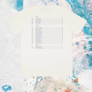 kenny Tom Odell Merch Store Tom Odell Blue Slides 2025 Tour Shirt White