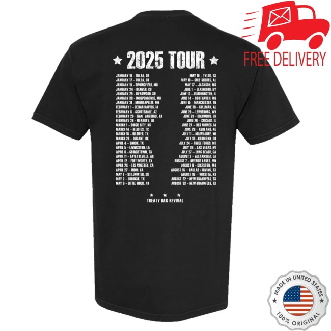 kenny Treaty Oak Revival Merch Treaty Oak Revival 2025 Tour Shirt0 kenny Treaty Oak Revival Merch Treaty Oak Revival 2025 Tour Shirt0