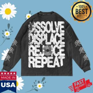 kenny Tsunami Sea Merch Black Rainbow Lyric Shadow Long Sleeve
