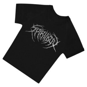 kenny Tsunami Sea Merch Death Metal Logo Silver Shimmer Womens T Shirt0