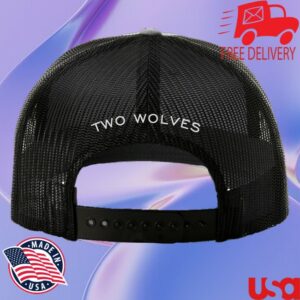 kenny Two Wolves Wine Merch Black Trucker Hat1