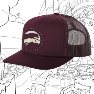 kenny Two Wolves Wine Merch Burgundy Trucker Hat