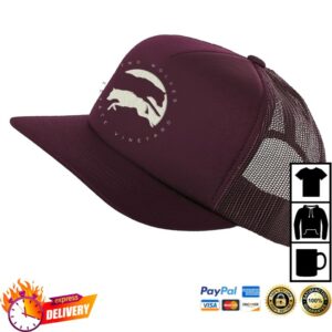 kenny Two Wolves Wine Merch Burgundy Trucker Hat1