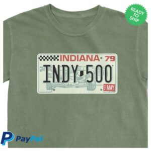 kenny United State Of Indiana Merch Indy 500 1979 License Plate Shirt