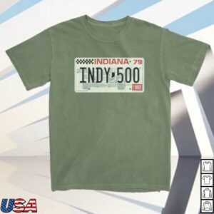 kenny United State Of Indiana Merch Indy 500 1979 License Plate Shirt0