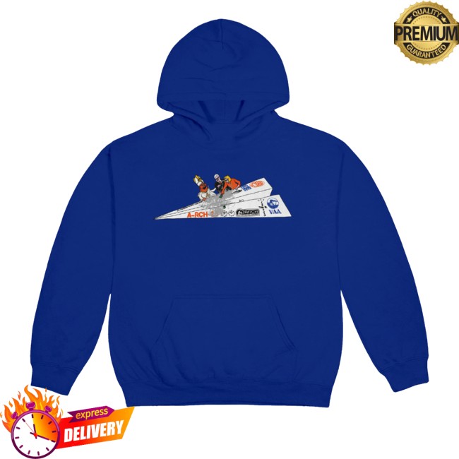 kenny Virgil Abloh Merch Store Cj X Arch Paper Plane Hoodie Blue kenny Virgil Abloh Merch Store Cj X Arch Paper Plane Hoodie Blue