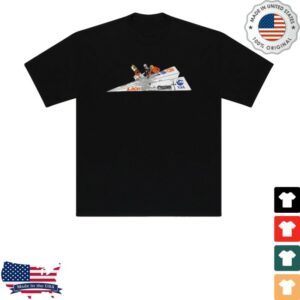 kenny Virgil Abloh Merch Store Cj X Arch Paper Plane Tee Blacks kenny Virgil Abloh Merch Store Cj X Arch Paper Plane Tee Blacks