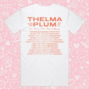 kenny Warner Music Australia Merch Thelma Plum Im Sorry Now Say It Back Tour T Shirt