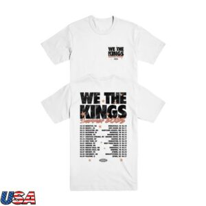 kenny We The Kings Merch Store Tour Date Tee White