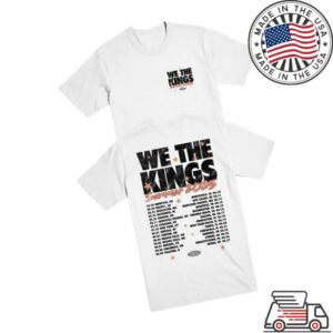 kenny We The Kings Merch Store Tour Date Tee Whitea kenny We The Kings Merch Store Tour Date Tee Whitea