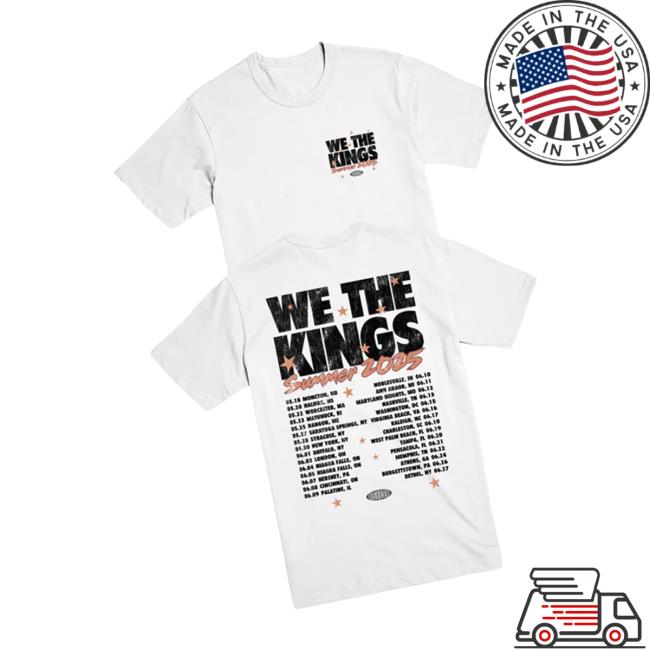 kenny We The Kings Merch Store Tour Date Tee Whitea kenny We The Kings Merch Store Tour Date Tee Whitea