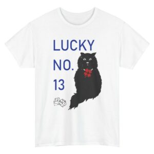 kenny What Mart Merch 1976 Qsl Card Lucky Number 13 Black Cat Custom Reproduction Tshirt