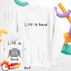 kenny Xposed Store Merch Life Is Hard White Black Hoodie