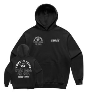 kenny Xxxdcd Clothing Platform Merch Come In Peace Hoodie