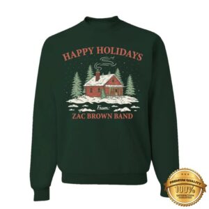kenny Zac Brown Band Merch Shop Holiday Cabin Crewneck Sweatshirt