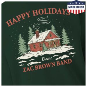 kenny Zac Brown Band Merch Shop Holiday Cabin Crewneck Sweatshirte