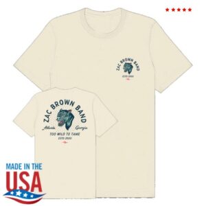 kenny Zac Brown Band Merch Shop Too Wild To Tame Tee