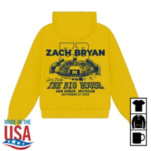 kenny Zach Bryan Merch Store Zb Go Blue Hoodie Yellow
