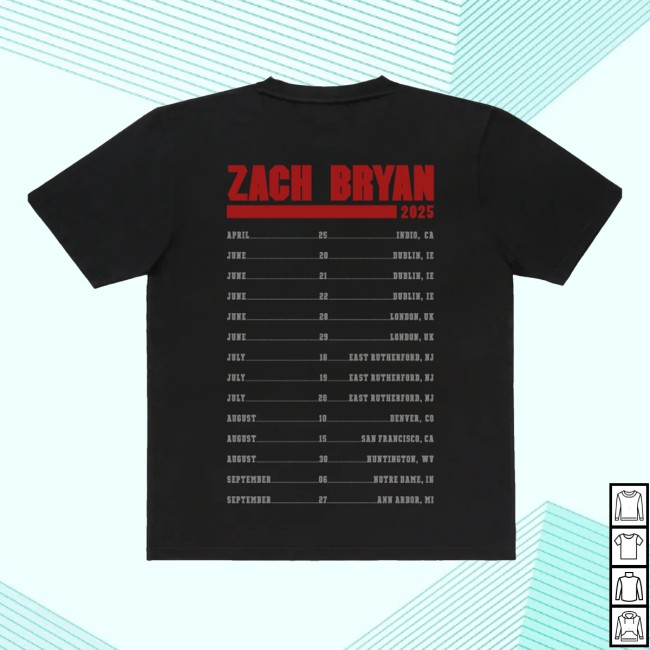 kenny Zach Bryan Merch Store Zb Photo Dateback Shirts kenny Zach Bryan Merch Store Zb Photo Dateback Shirts