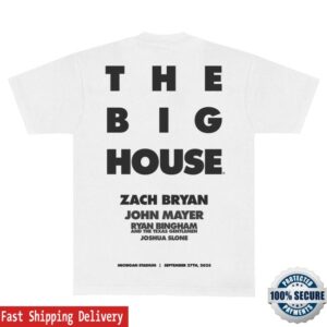 kenny Zach Bryan Shop Merch Zb Big House Tee White
