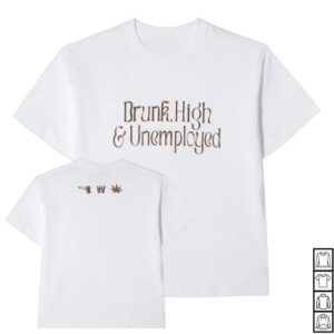 kenny Zodiac Merch Shop Exodus Drunk, High, Unemployed T Shirt