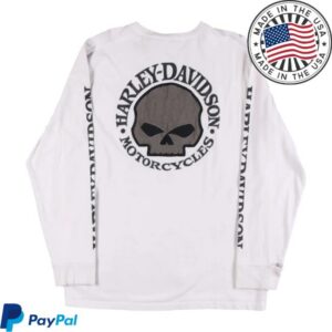 kenny sau American Madness Merch Shop Harley Davidson Skull T Shirt