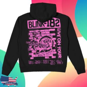 kenny sau Blink 182 Store Shop Merch Missionary Impossible Pink Brickwall Pullover Hoodie