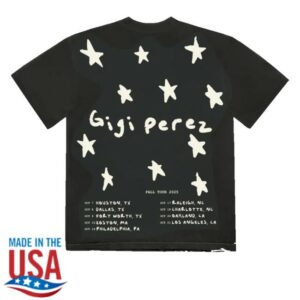 kenny sau Gigi Perez Music Shop Merch Black Tour Tee