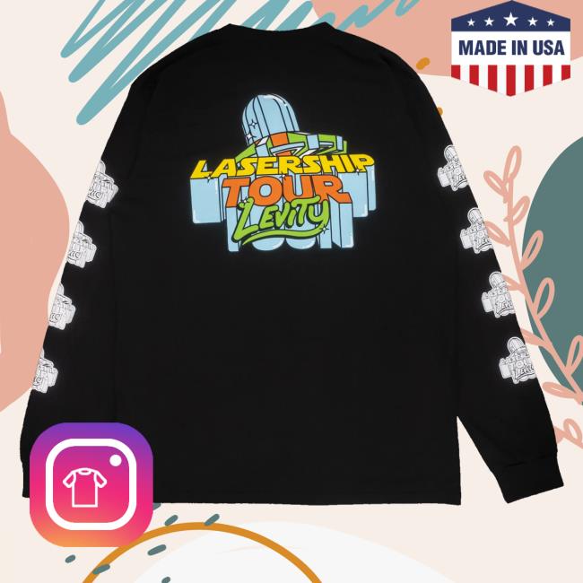 kenny sau Levity Merch Shop Lasership Tour Spaceship Long Sleeve In Black kenny sau Levity Merch Shop Lasership Tour Spaceship Long Sleeve In Black