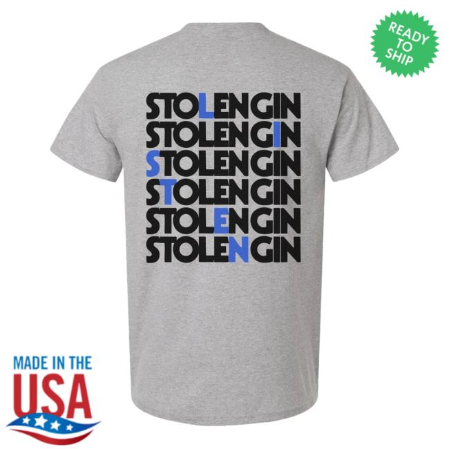 kenny sau Stolen Gin Merch Store Gray Listen Graphic Shirt