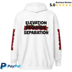 kenny sau System Clothing Merch Shop Elevation Requires Seperation Hoodie White