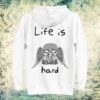 Xposed Store Merch Life Is Hard White & Black Hoodie 1 kenny sau Xposed Store Merch Life Is Hard White Black Hoodie