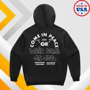 kenny sau Xxxdcd Clothing Platform Merch Come In Peace Hoodie