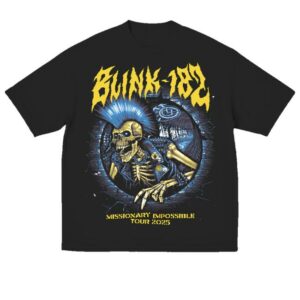 kenny trc Blink 182 Store Shop Merch Mohawk Skeleton 2025 Tour Tee
