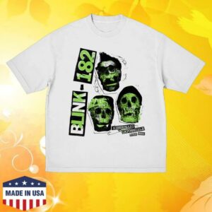 kenny trc Blink 182 Store Shop Merch White Skull 2025 Tour Tee