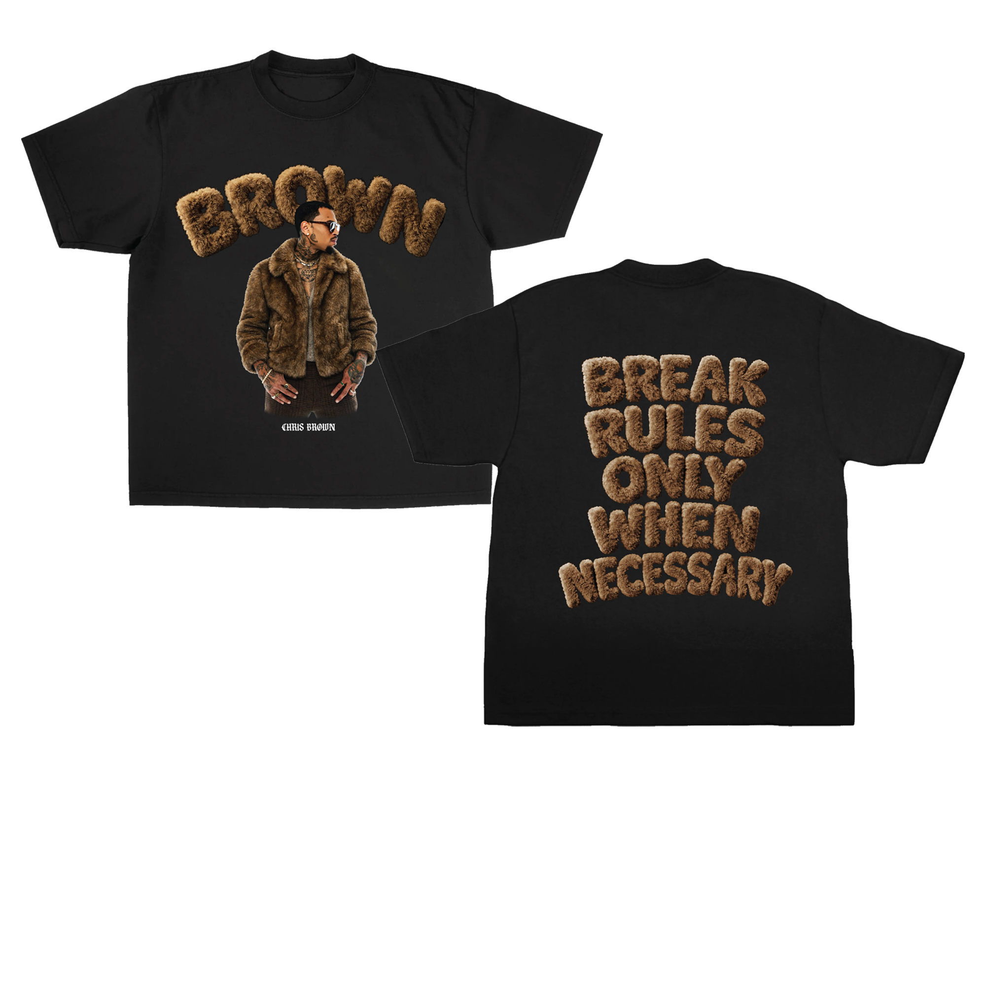 Chris Brown Merch Store Fuzzy Brown Shirtss Chris Brown Merch Store Fuzzy Brown Shirtss