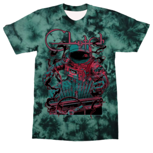 Clutch Merch Spacegrass Astronaut Crystal Jade Tie Dye Shirt