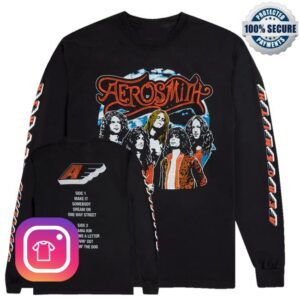 Aerosmith Merch Shop The Legendary Debut Tracklist Longsleeve