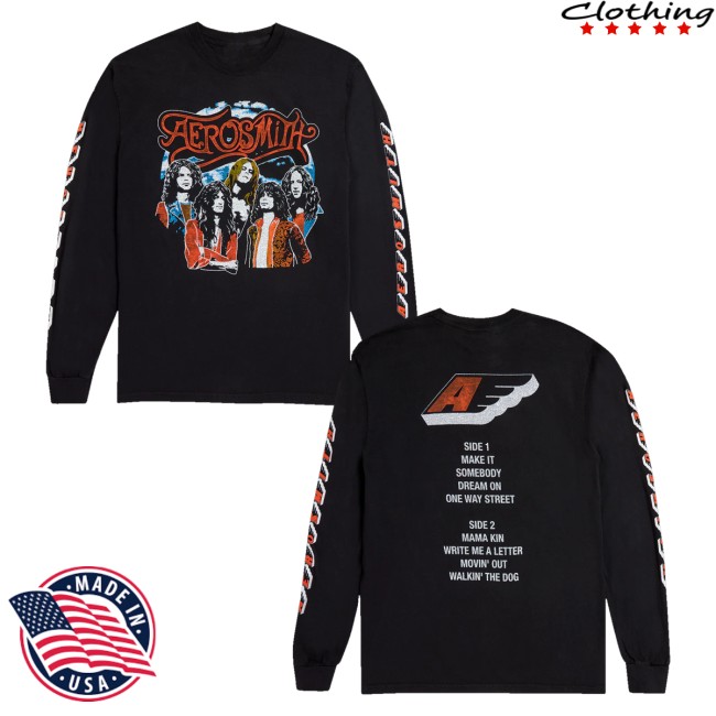 Aerosmith Merch The Legendary Debut Tracklist Longsleeve 5 Aerosmith Merch The Legendary Debut Tracklist Longsleeve
